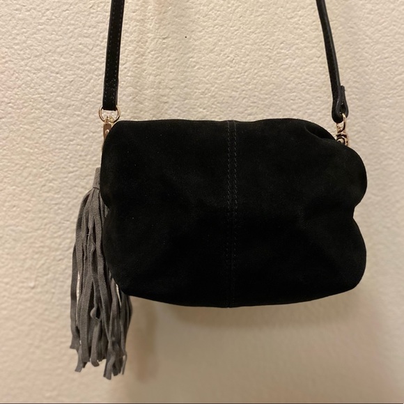 H&M suede square crossbody with grey tassel - Picture 2 of 10